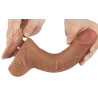 LoveToy SlidingSkin Gode Sliding Skin 14 x 3.5 cm Marron